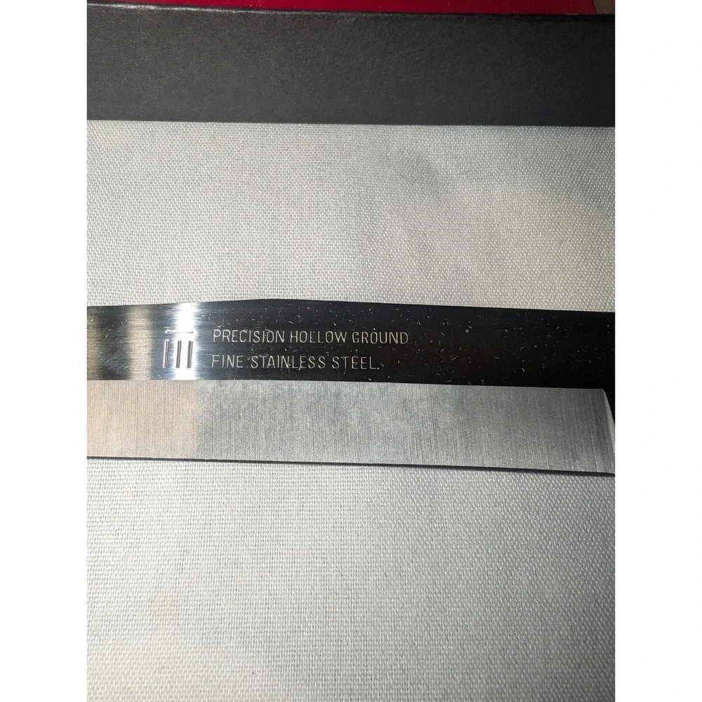 Vintage Maxam Stainless Steel Kitchen Carving Knife Fork Set Japan Christmas